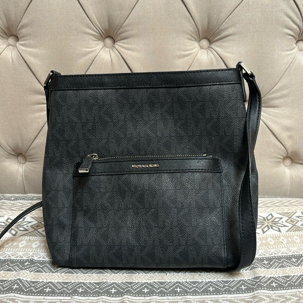 Black Michael kors satchel cross body bag